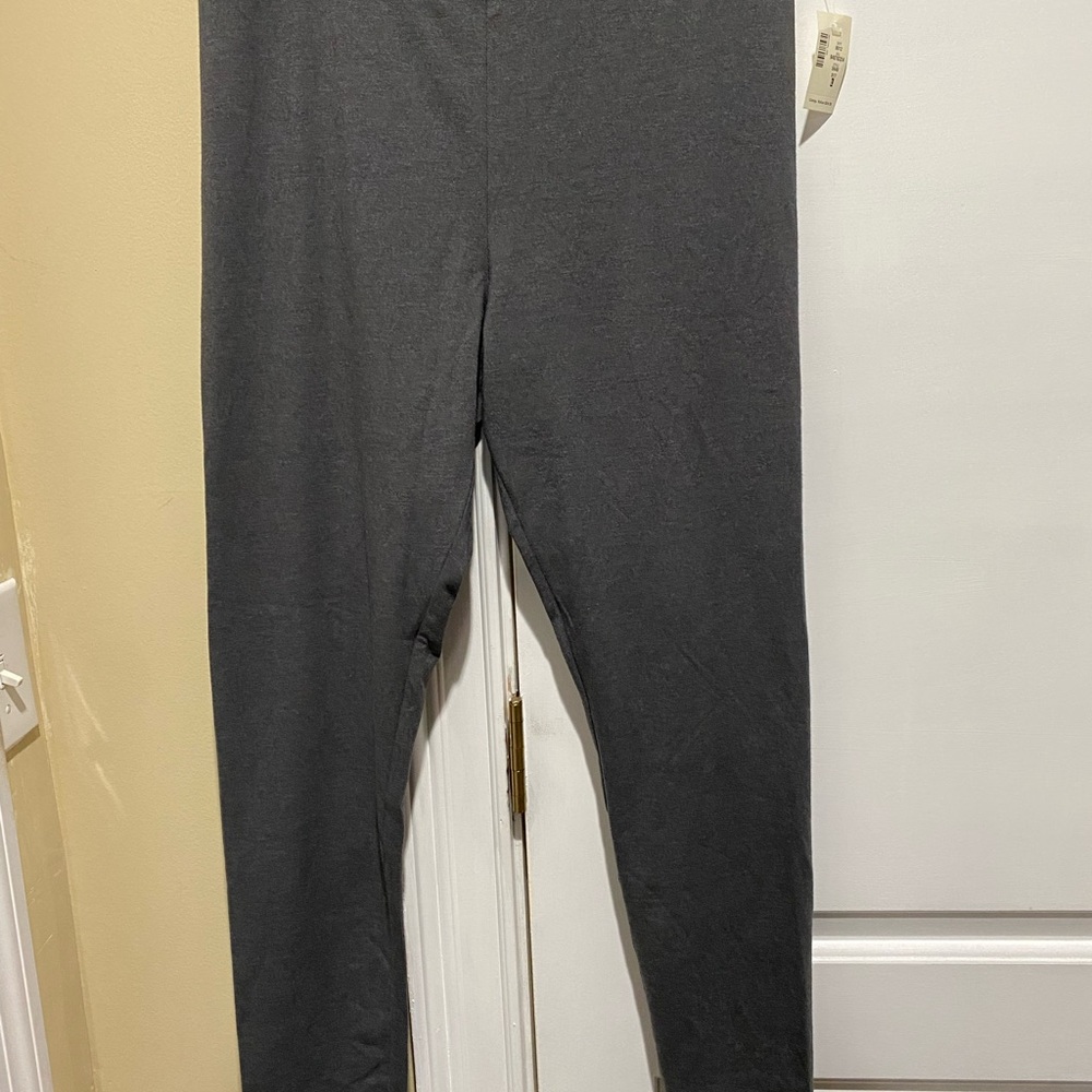 AEROPOSTALE Charcoal Heather Grey High Rise Leggings Women's Large - Picture 2 of 7